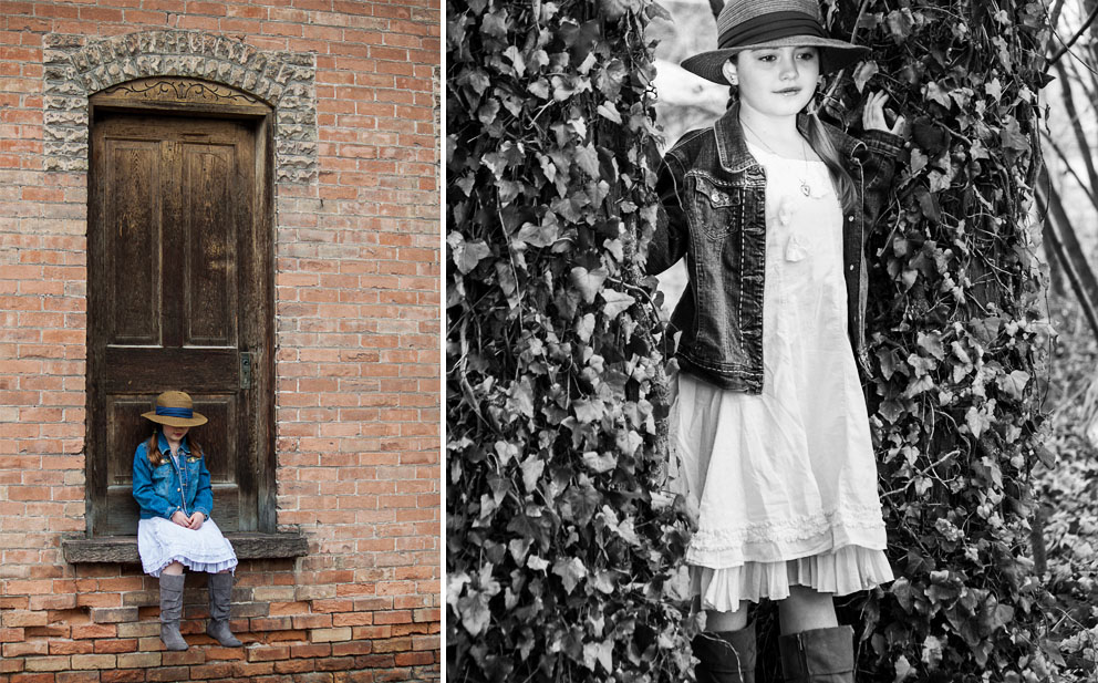 girl sitting & girl standing